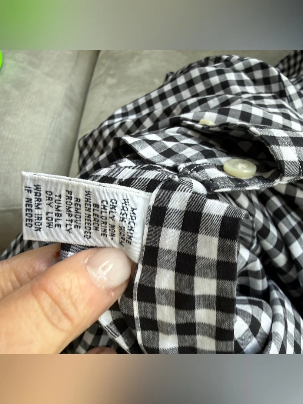 Ralph Lauren Black & White Gingham Button-Down Shirt XL Men’s Like New